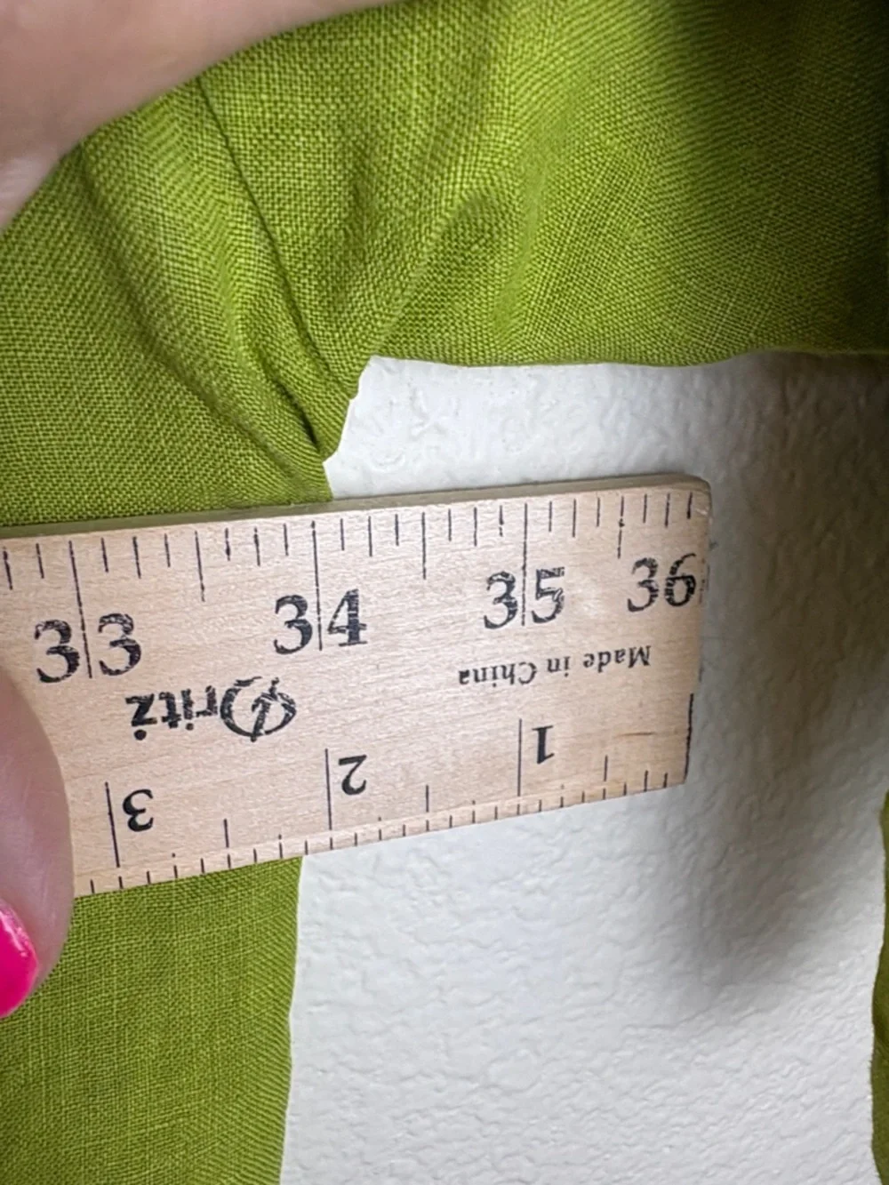 Bryn Walker Oversized 100% Linen Lime Green Tunic Top Lagenlook Size 3X - Picture 13 of 14